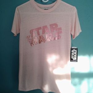 New Star Wars authentic Women's pink T shirt NWT
